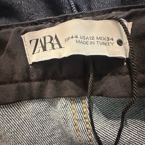 Zara Women's Size 12 Indigo Denim Bootcut Leg/Slim Fit/High Rise - Picture 6 of 8
